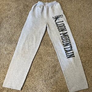 Champion Gray Sweatpants with Black Print